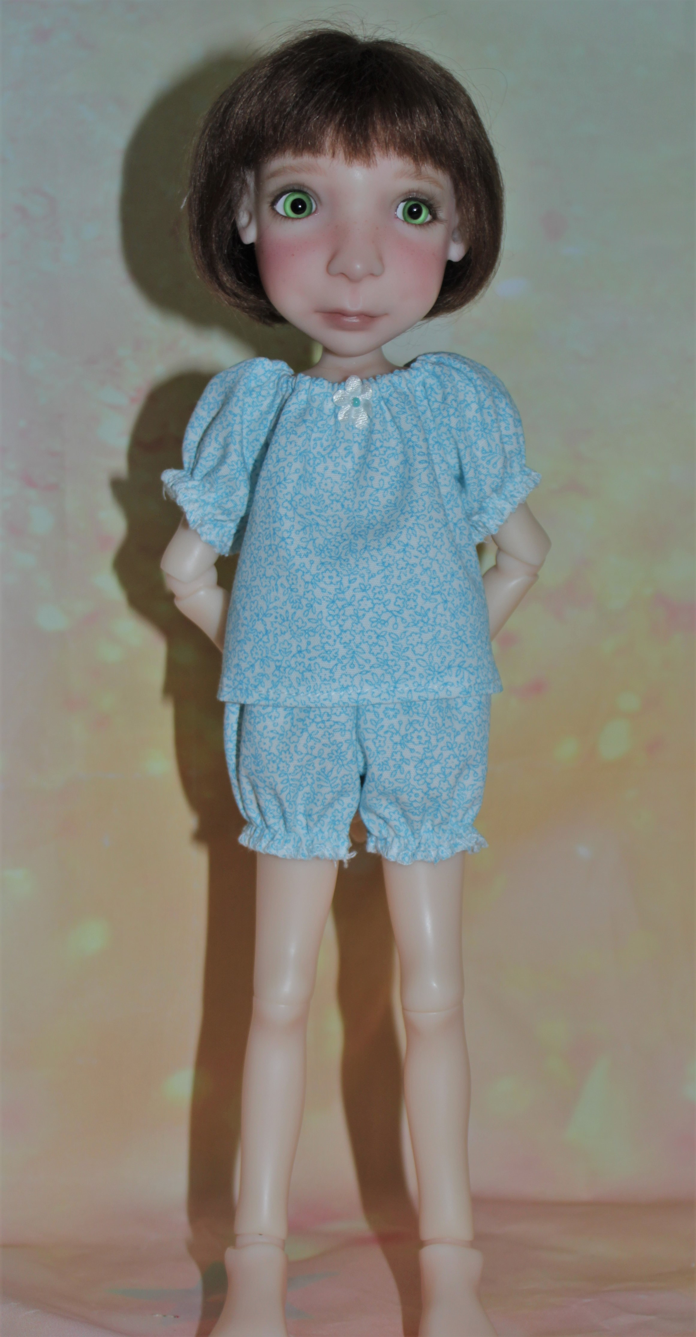 Baby Doll PJ's Tiny Turquoise Posy